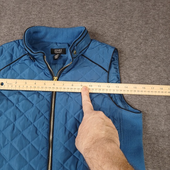 Jones‎ New York Signature Women's Size Small Blue Quilted Full Zip Vest - Picture 3 of 8